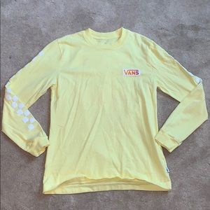 pastel yellow vans long sleeve